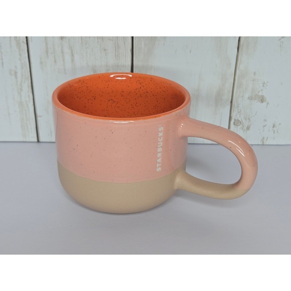 Starbucks Other - Starbucks 2018 Color Block Speckled Terracotta Mug D Handle U Handle 12 oz